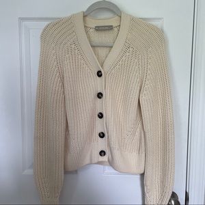 Everlane The Texture Cotton Cardigan in Canvas